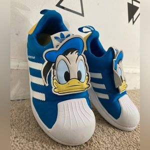 💙PREOWNED 🐥 Adidas Originals Superstar 360 C Disney Donald Duck Blue Kids